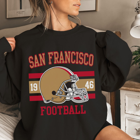 San Francisco Football Sweatshirt, Vintage San Francisco Football Sweatshirt - Picture 1 of 4